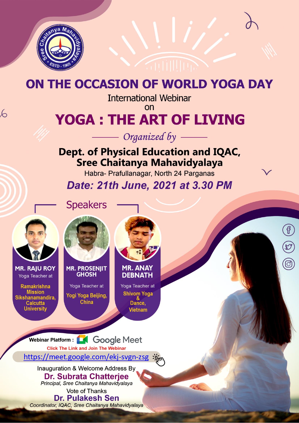 Observation on International Yoga Day, 21-06-2021